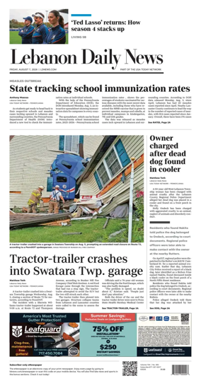 Cover of Lebanon Daily News