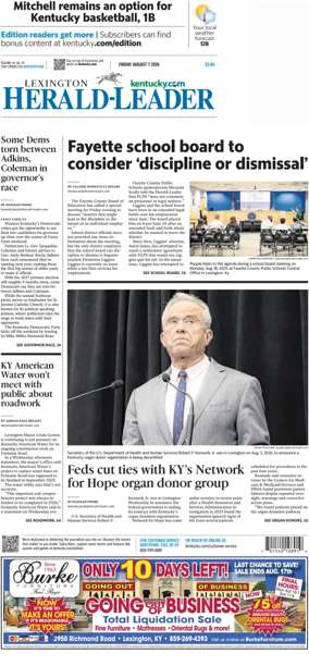 Cover of Lexington Herald-Leader