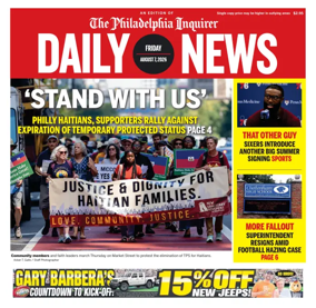 Cover of Philadelphia Daily News