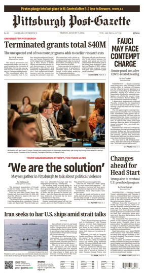 Cover of Pittsburgh Post-Gazette