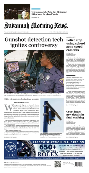 Cover of Savannah Morning News