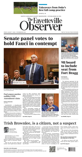 Cover of The Fayetteville Observer