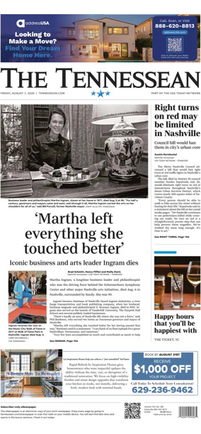Cover of The Tennessean
