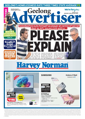 Cover of Geelong Advertiser