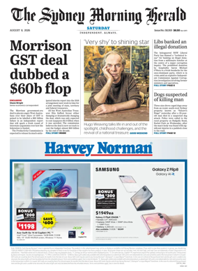 Cover of The Sydney Morning Herald