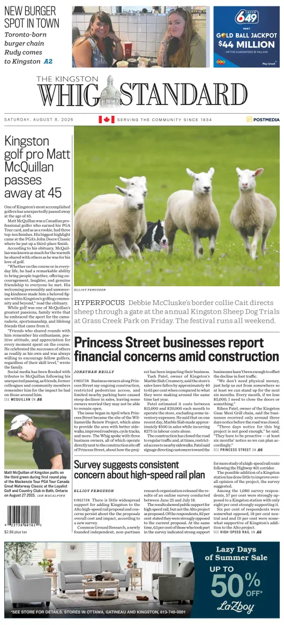 Cover of Kingston Whig-Standard