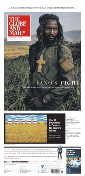 Cover of The Globe and Mail (BC Edition)