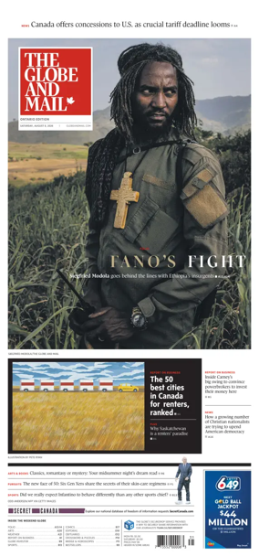 Cover of The Globe and Mail (Ontario Edition)