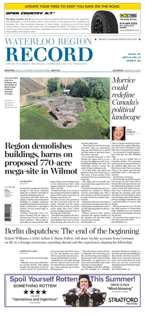 Cover of Waterloo Region Record