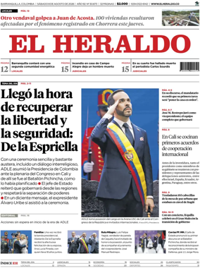 Cover of El Heraldo (Colombia)