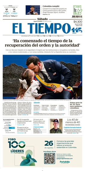 Cover of El Tiempo (Bogota)