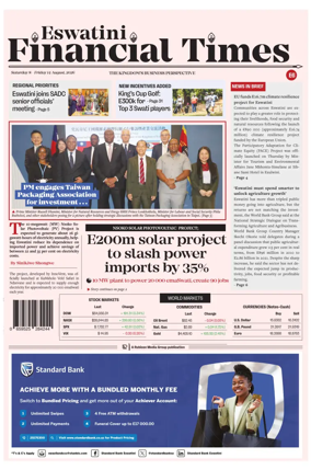 Cover of Eswatini Financial Times