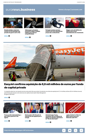 Cover of Euronews Business (Portuguese)