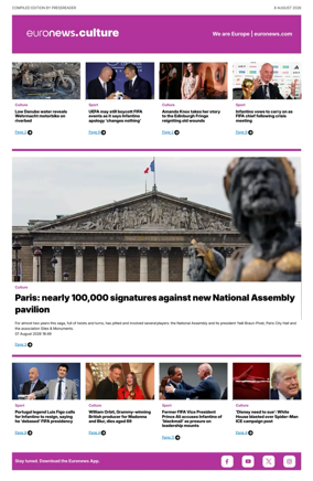 Cover of Euronews Culture and Sport Compiled Edition
