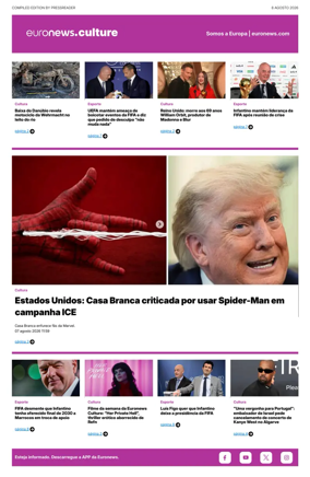 Cover of Euronews Culture and Sport (Portuguese)