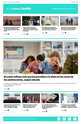 Cover of Euronews Health (Spanish) Compiled Edition
