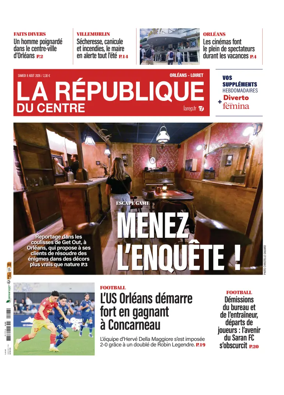 Cover of La Republique du Centre (Orleans - Loiret))
