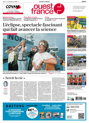 Cover of Ouest France (Auray)