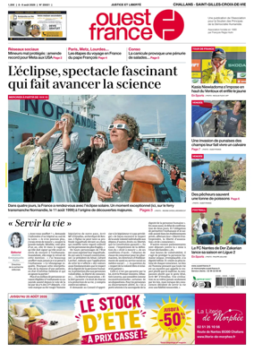 Cover of Ouest France (Challans / Saint-Gilles-Croix-de-Vie)