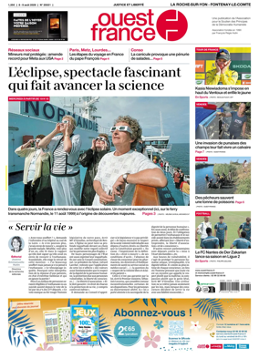 Cover of Ouest France (La Roche-sur-Yon - Fontenay-le-Comte)
