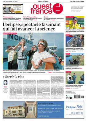 Cover of Ouest France (Les Sables-d'Olonne)