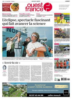 Cover of Ouest France (Lorient)