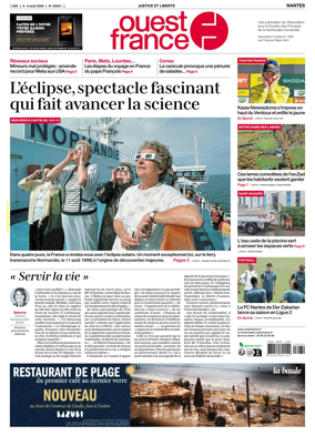 Cover of Ouest France (Nantes)