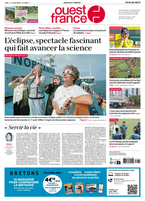Cover of Ouest France (Pornic / Pays de Retz)