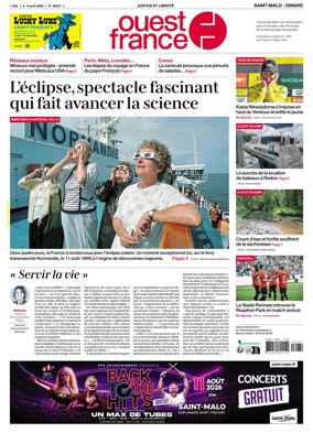 Cover of Ouest France (Saint-Malo)