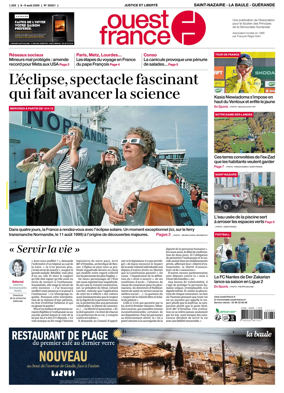 Cover of Ouest France (Saint-Nazaire La Baule Guerande)