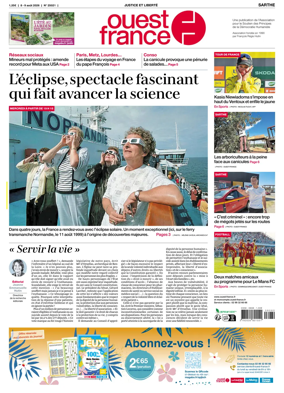 Cover of Ouest France (Sarthe)