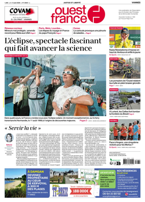Cover of Ouest France (Vannes)