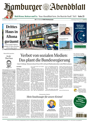 Cover of Hamburger Abendblatt (Hamburg)