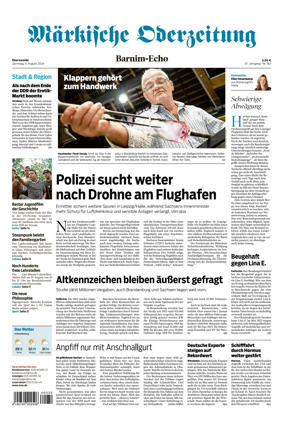 Cover of Markische Oderzeitung Eberswalde