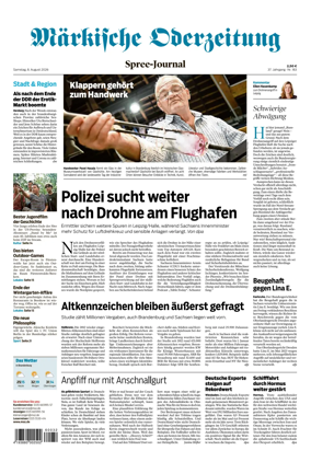 Cover of Markische Oderzeitung Spree-Journal