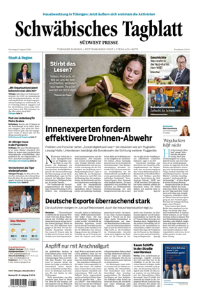 Cover of Schwabisches Tagblatt - Tubinger Chronik