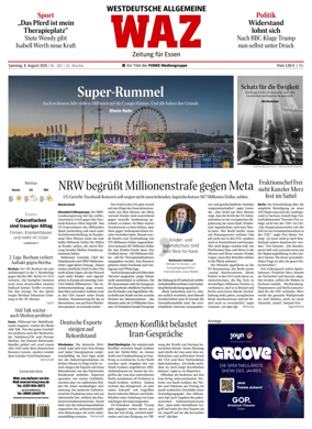 Cover of Westdeutsche Allgemeine Zeitung (Essen)