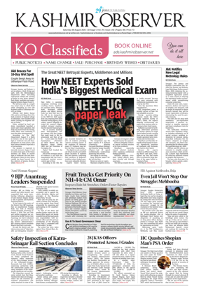 Cover of Kashmir Observer