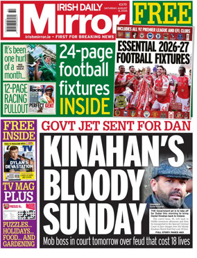 Cover of Irish Daily Mirror