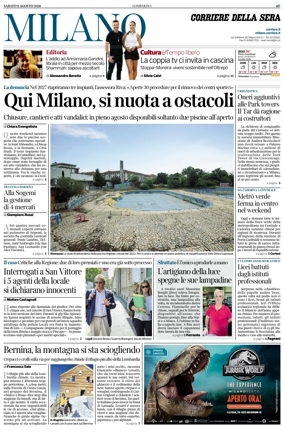Cover of Corriere della Sera (Milano)