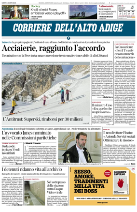 Cover of Corriere dell'Alto Adige