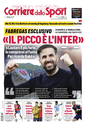 Cover of Corriere dello Sport