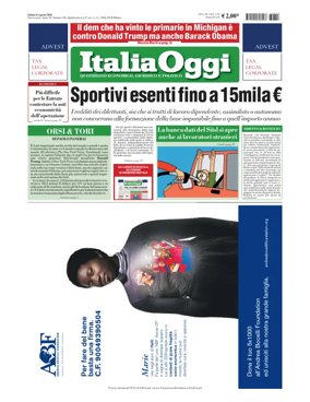 Cover of ItaliaOggi