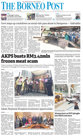 Cover of The Borneo Post (Sabah)