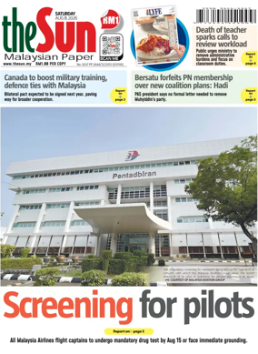 Cover of The Sun (Malaysia)