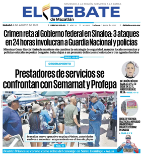 Cover of El Debate de Mazatlan
