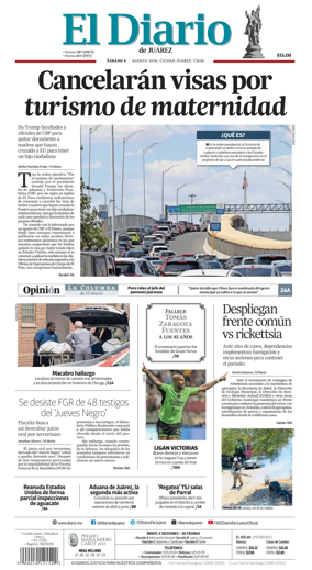 Cover of El Diario de Juarez