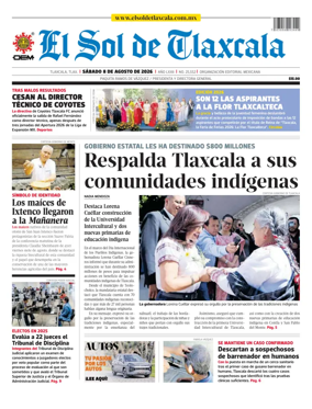 Cover of El Sol de Tlaxcala