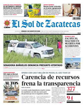 Cover of El Sol de Zacatecas