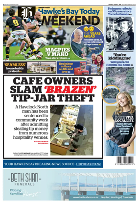 Cover of Hawke's Bay Today